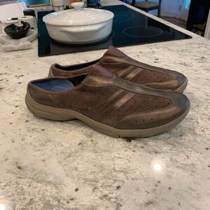 Privo Brown Copper Leather & Suede Comfort Slides sz 11
